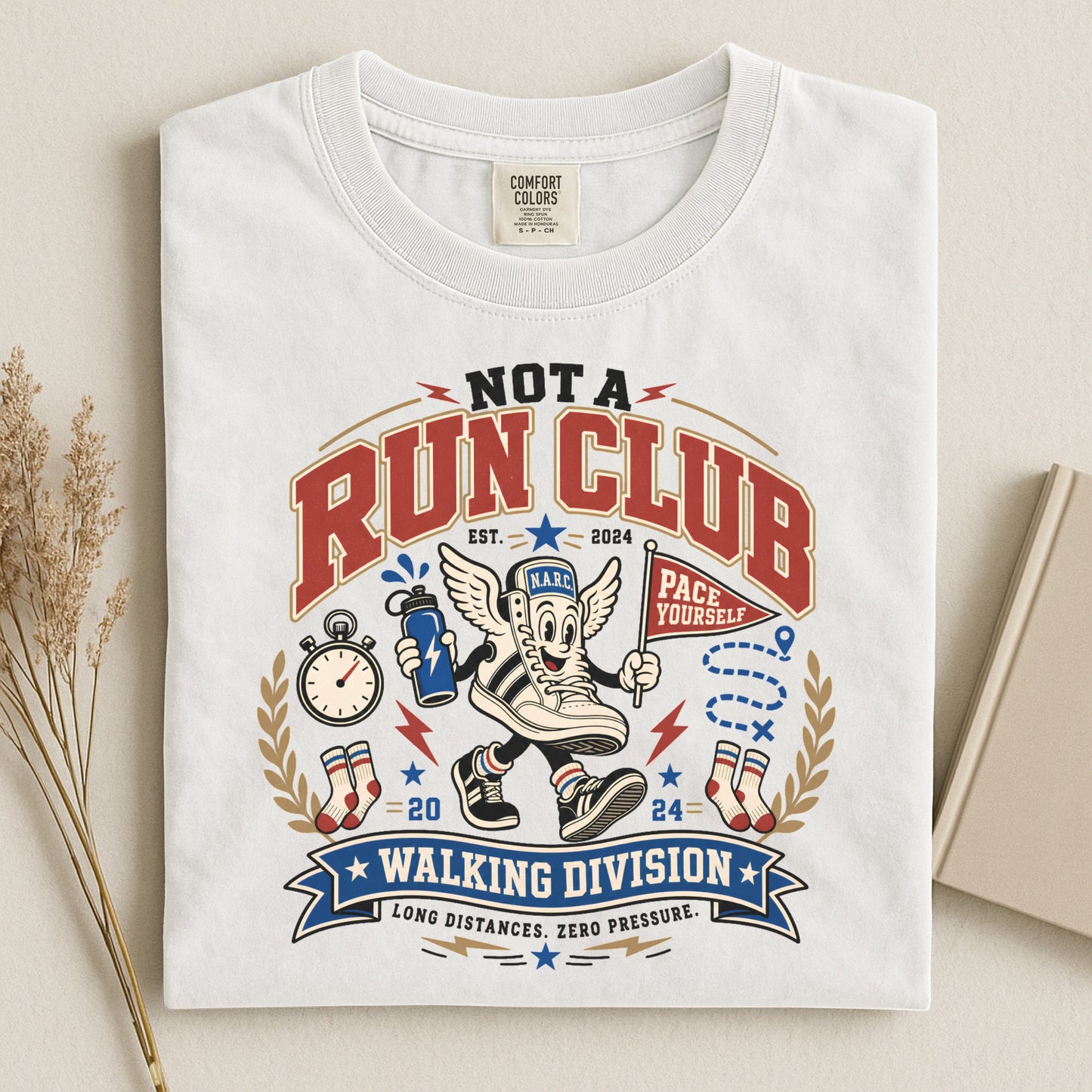 Not a Run Club T-Shirt — Funny Walking Division Graphic Tee for Walkers & Fitness Humor