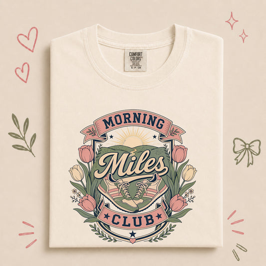 Morning Miles Club Retro Walking Club Design