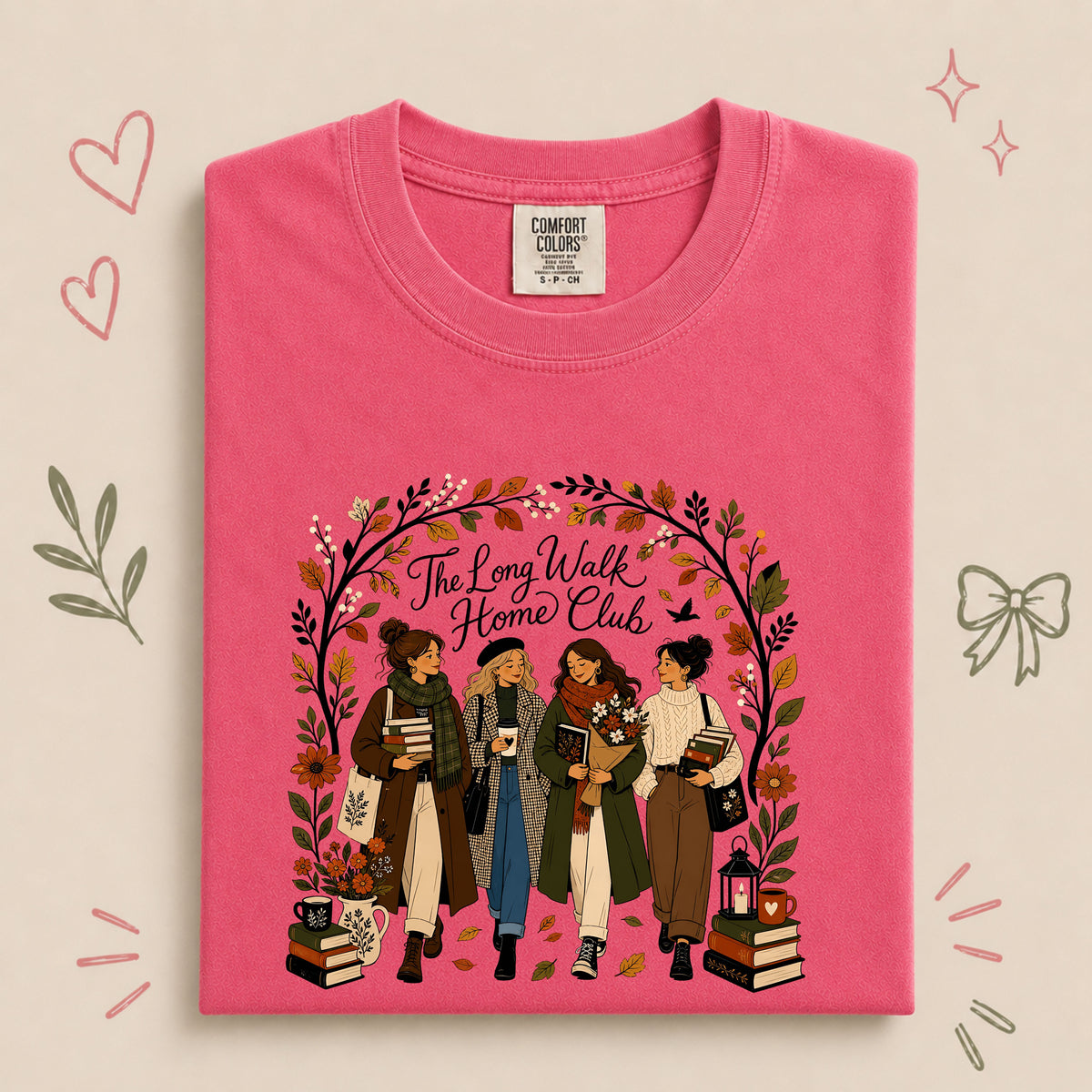 The Long Walk Home Club Vintage Autumn Walking Design