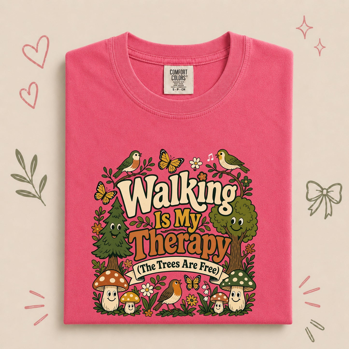Walking Is My Therapy Retro Nature Walking Design
