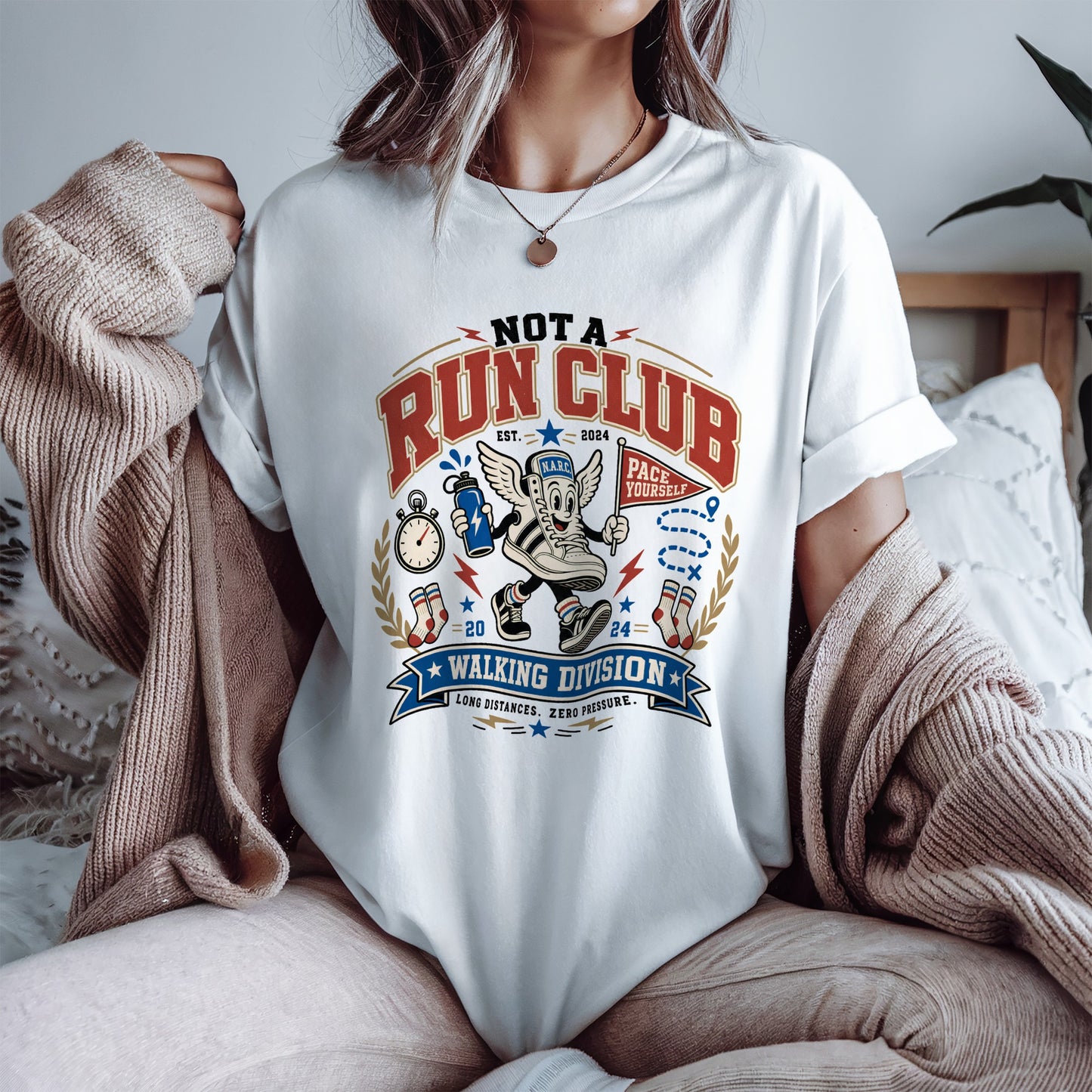 Not a Run Club T-Shirt — Funny Walking Division Graphic Tee for Walkers & Fitness Humor