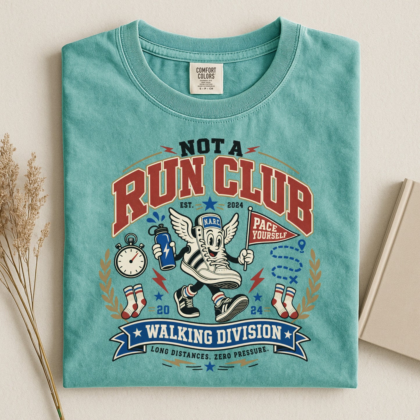 Not a Run Club T-Shirt — Funny Walking Division Graphic Tee for Walkers & Fitness Humor