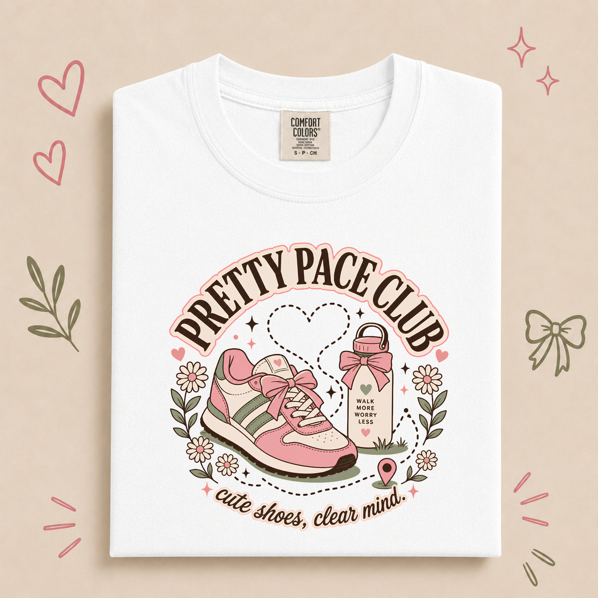 Pretty Pace Club Retro Walking Design – Cute Shoes, Clear Mind
