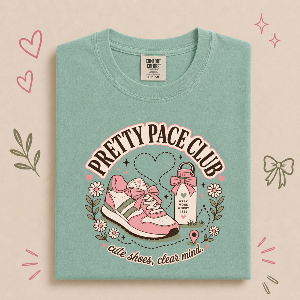 Pretty Pace Club Retro Walking Design – Cute Shoes, Clear Mind
