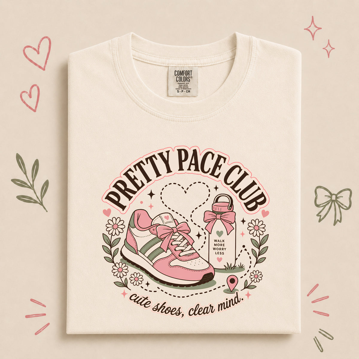 Pretty Pace Club Retro Walking Design – Cute Shoes, Clear Mind
