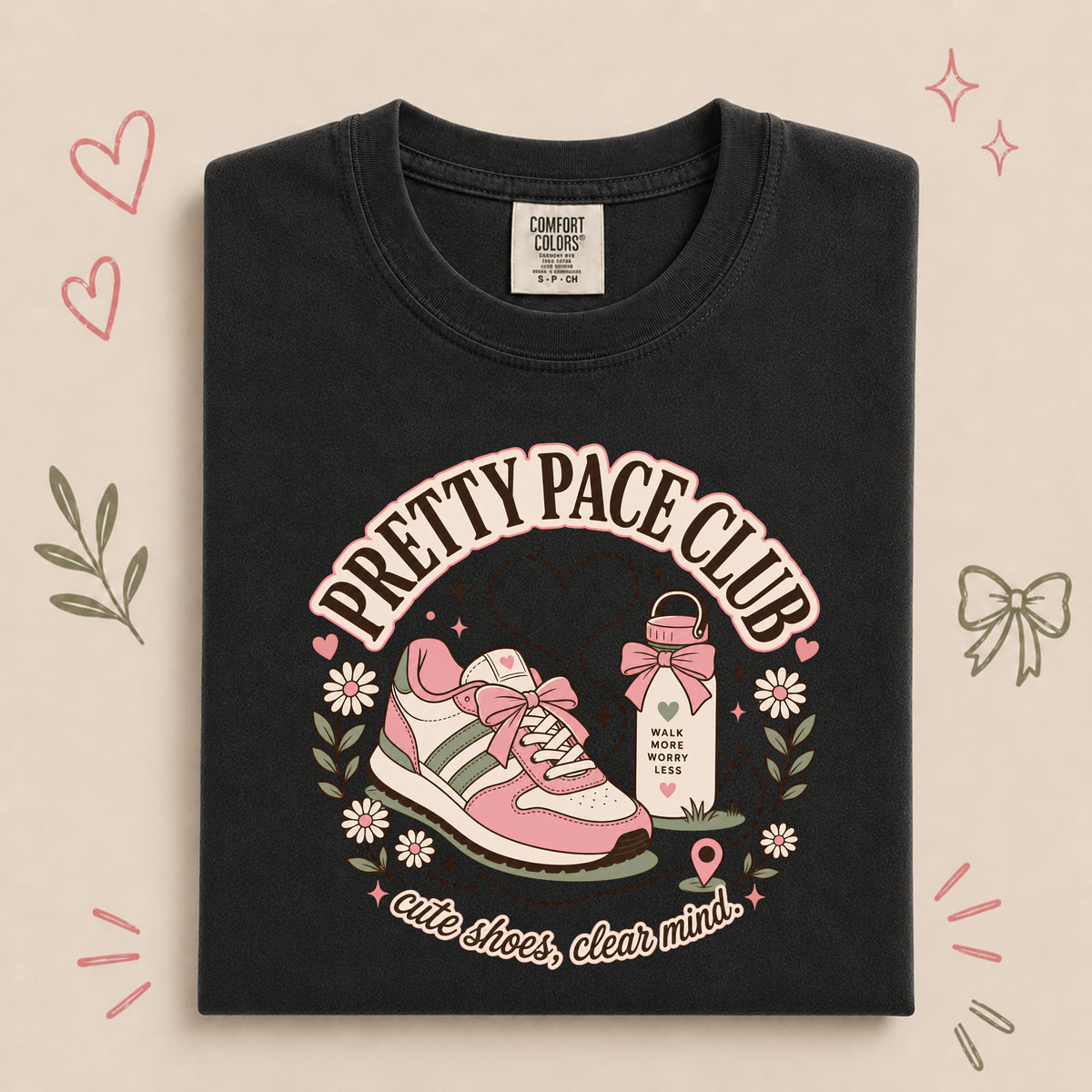 Pretty Pace Club Retro Walking Design – Cute Shoes, Clear Mind