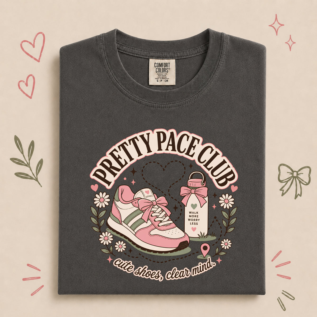 Pretty Pace Club Retro Walking Design – Cute Shoes, Clear Mind