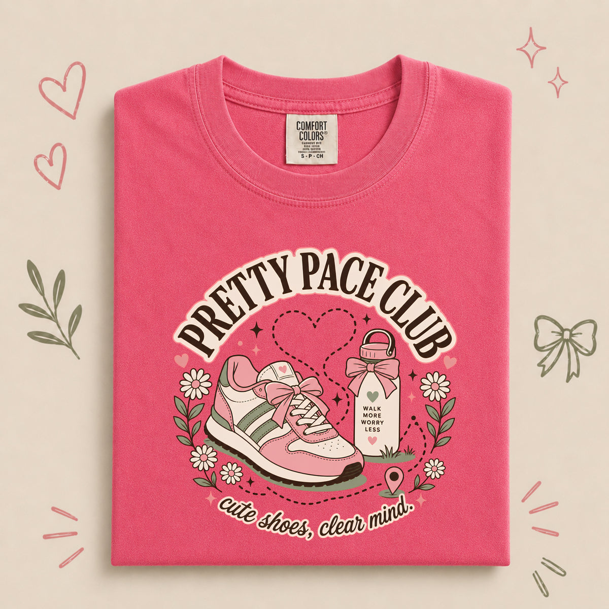 Pretty Pace Club Retro Walking Design – Cute Shoes, Clear Mind