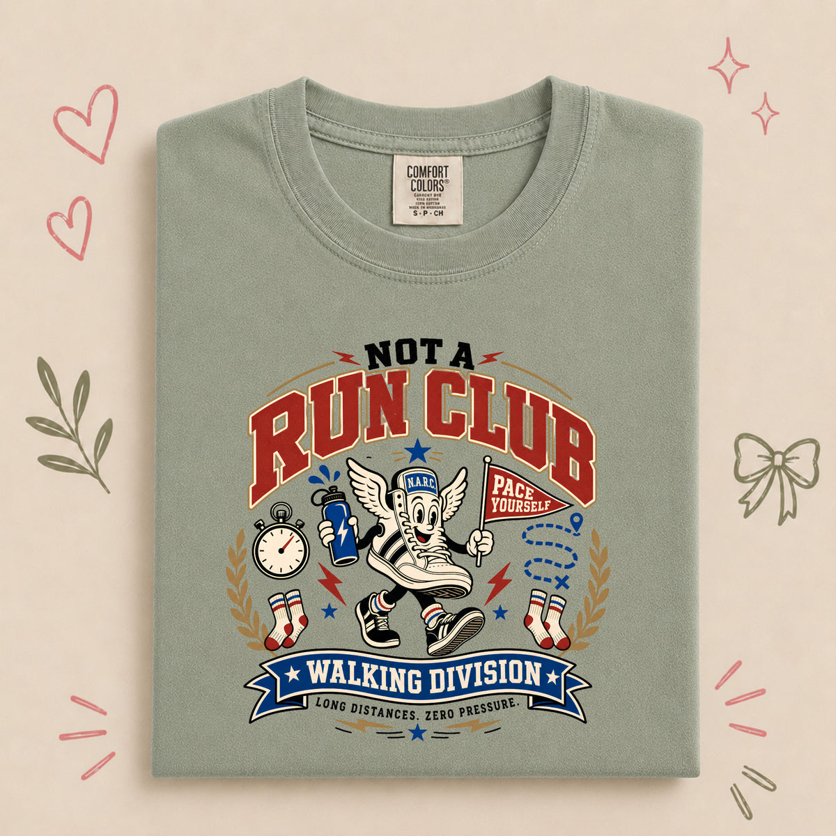 Retro Not a Run Club Walking Division - Pace Yourself
