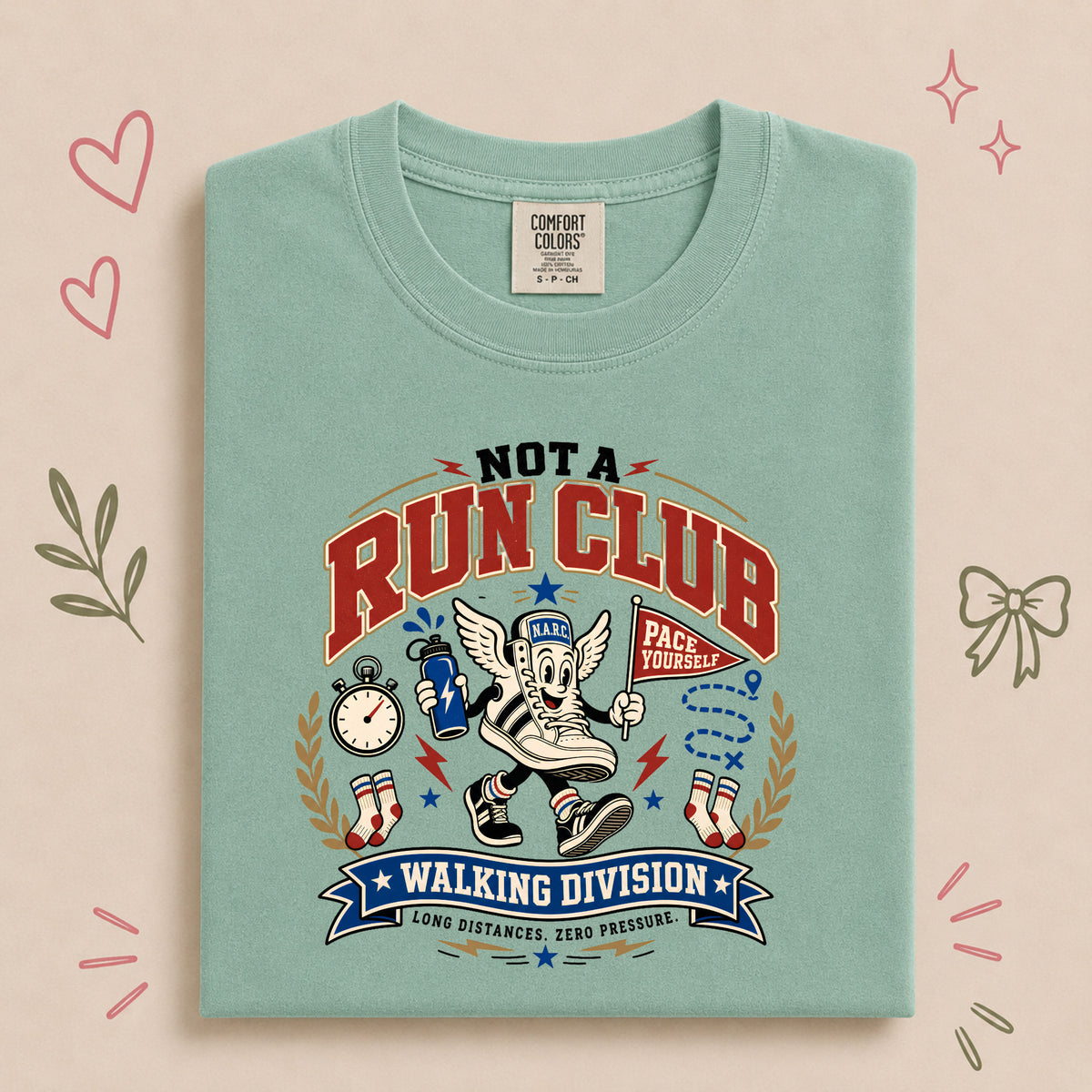 Retro Not a Run Club Walking Division - Pace Yourself