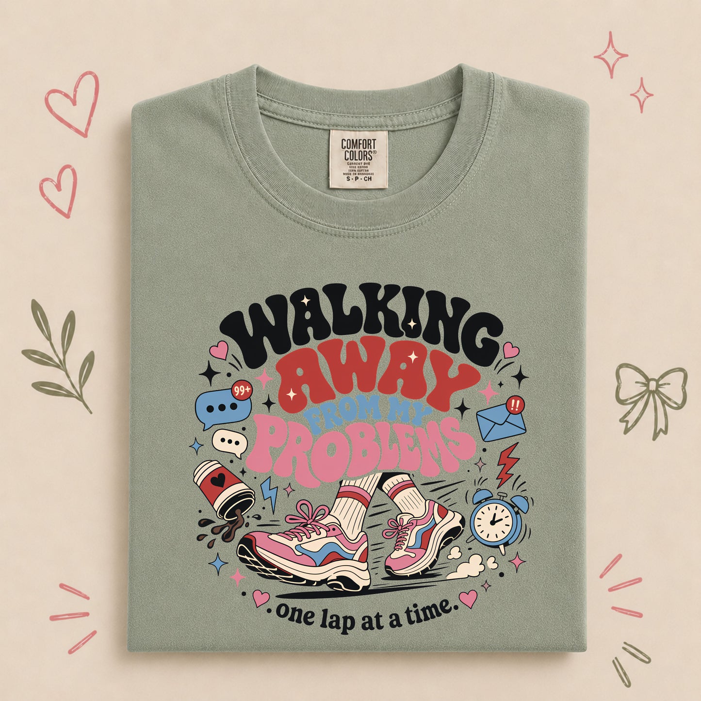 Walking Away From My Problems Retro Walking Club