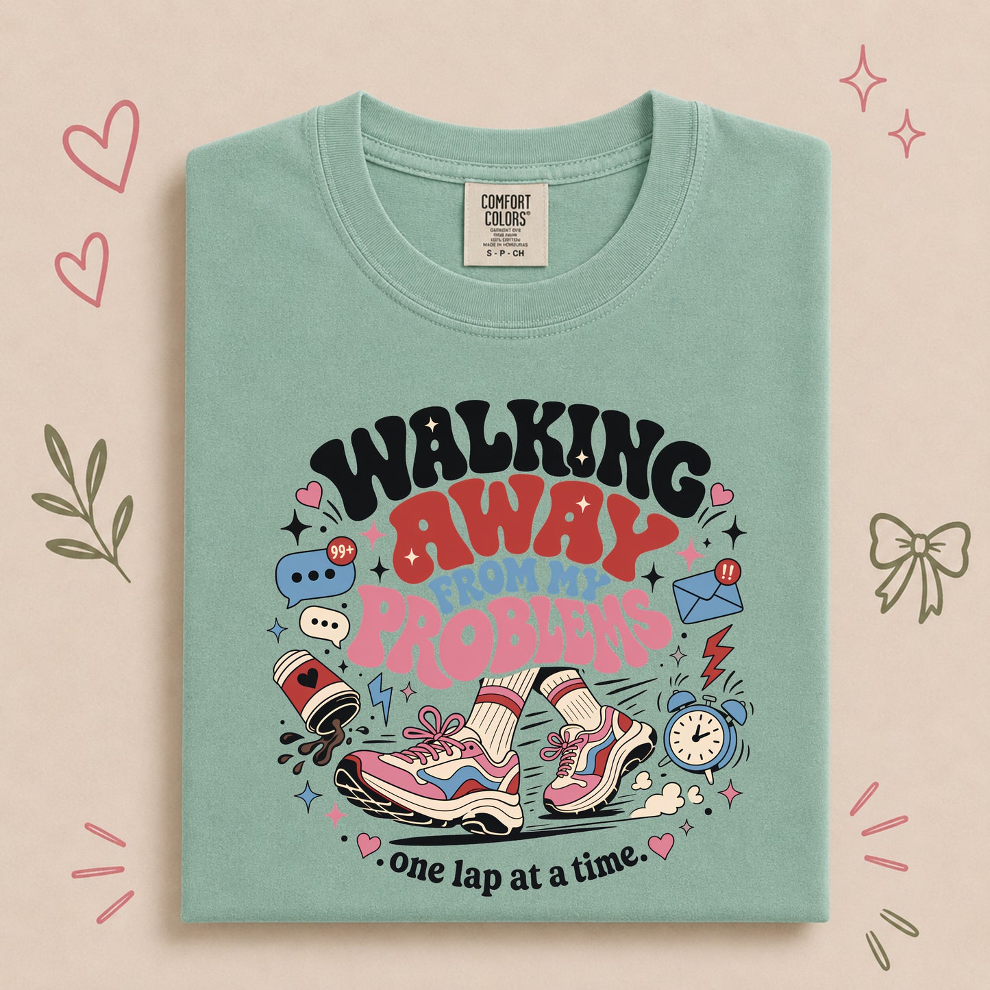Walking Away From My Problems Retro Walking Club