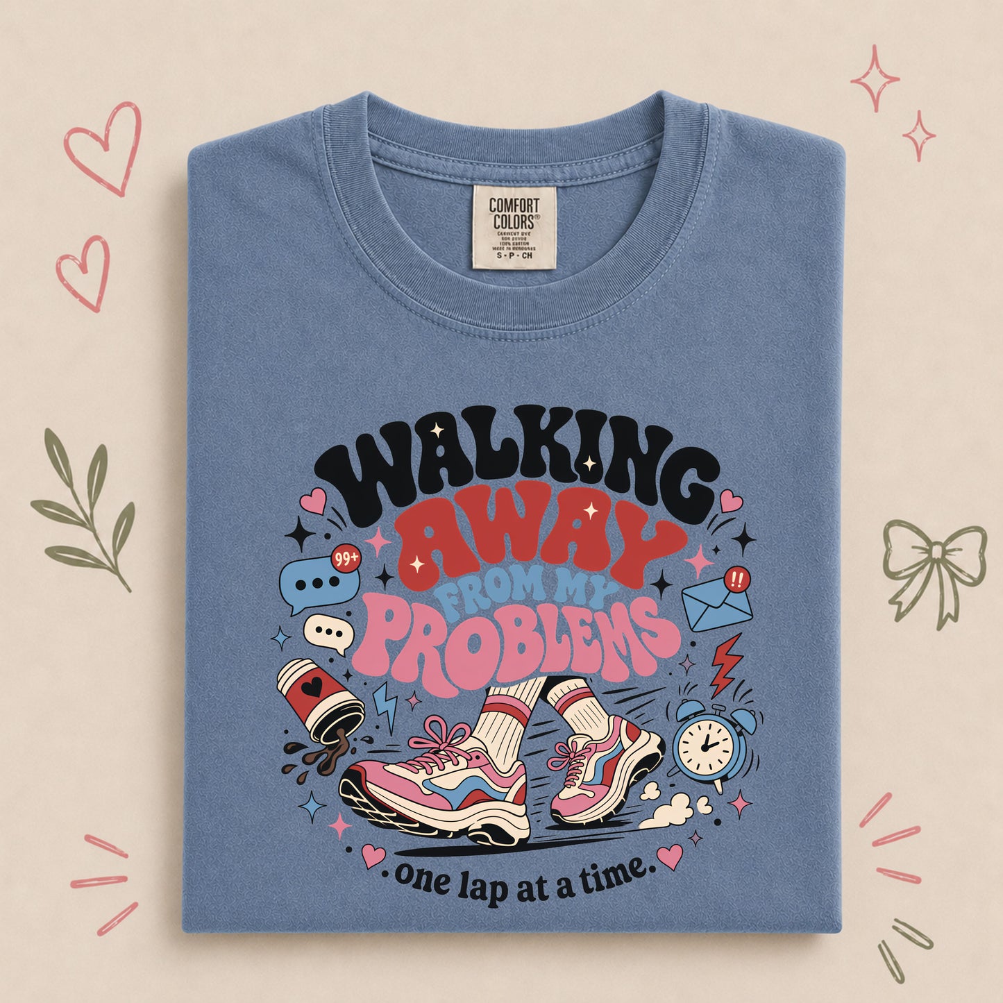 Walking Away From My Problems Retro Walking Club
