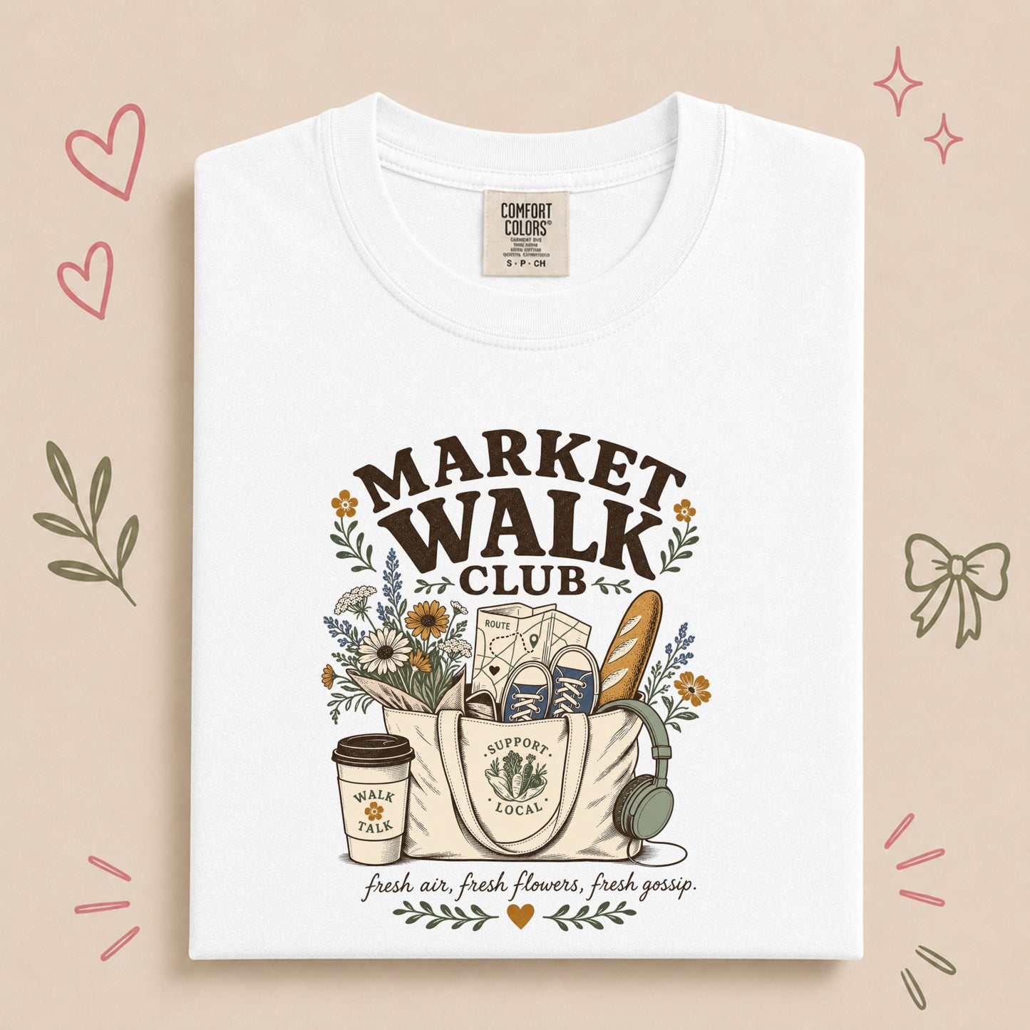 Market Walk Club Retro Farmers Market Walking