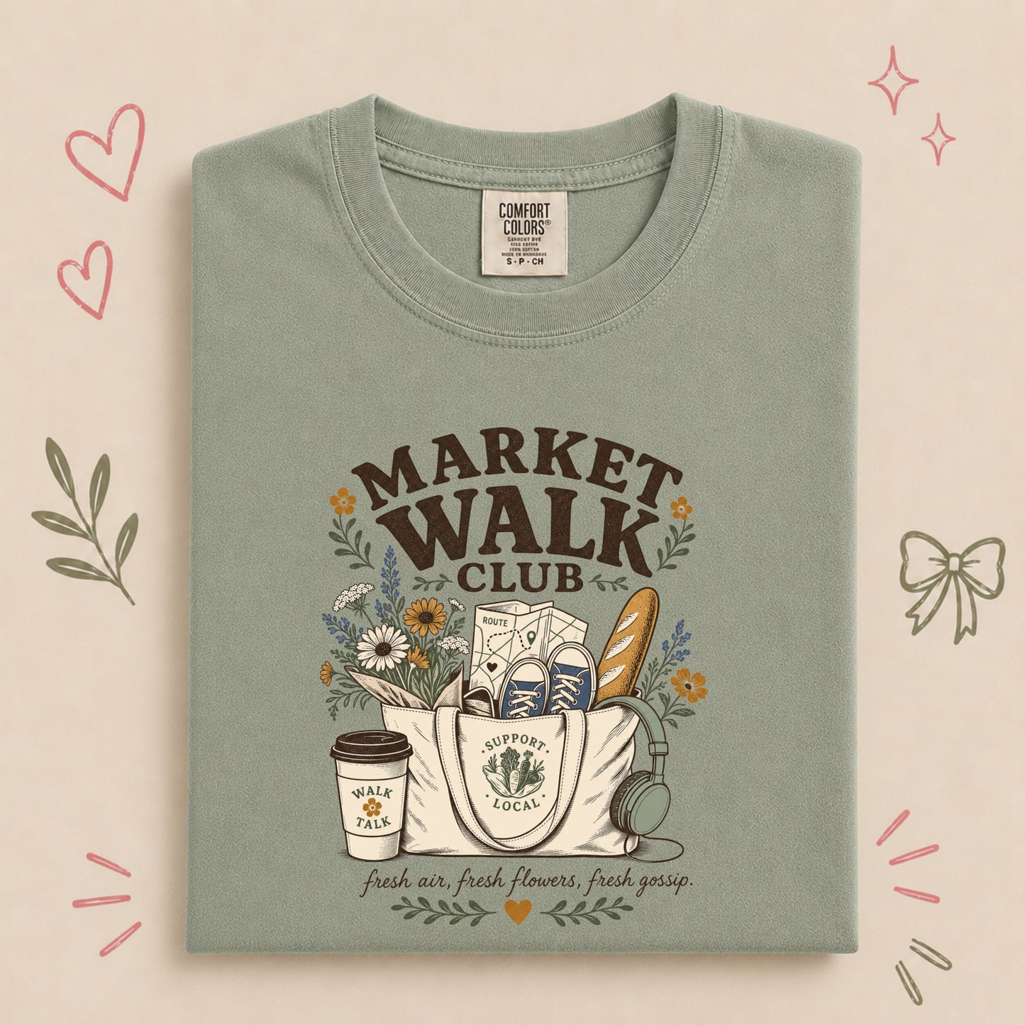 Market Walk Club Retro Farmers Market Walking