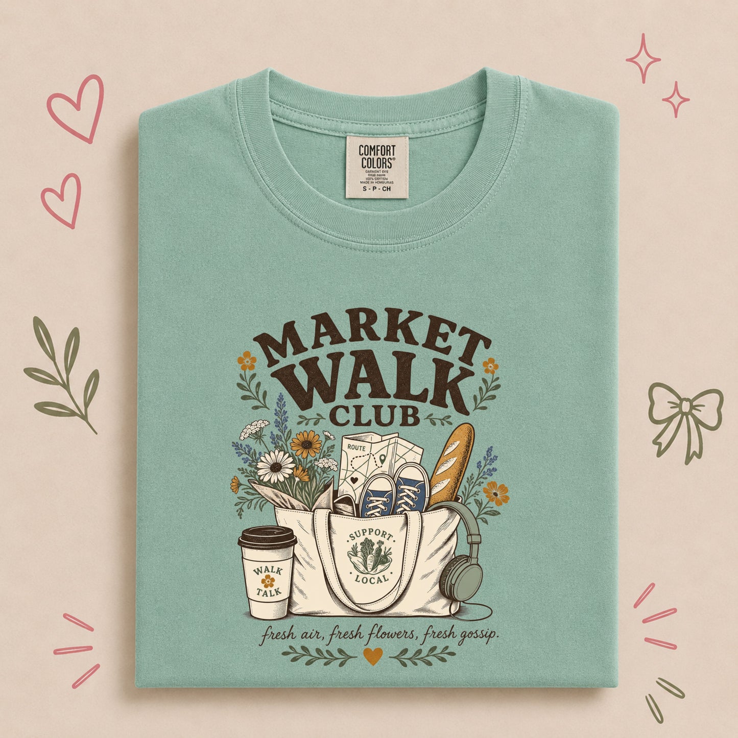 Market Walk Club Retro Farmers Market Walking