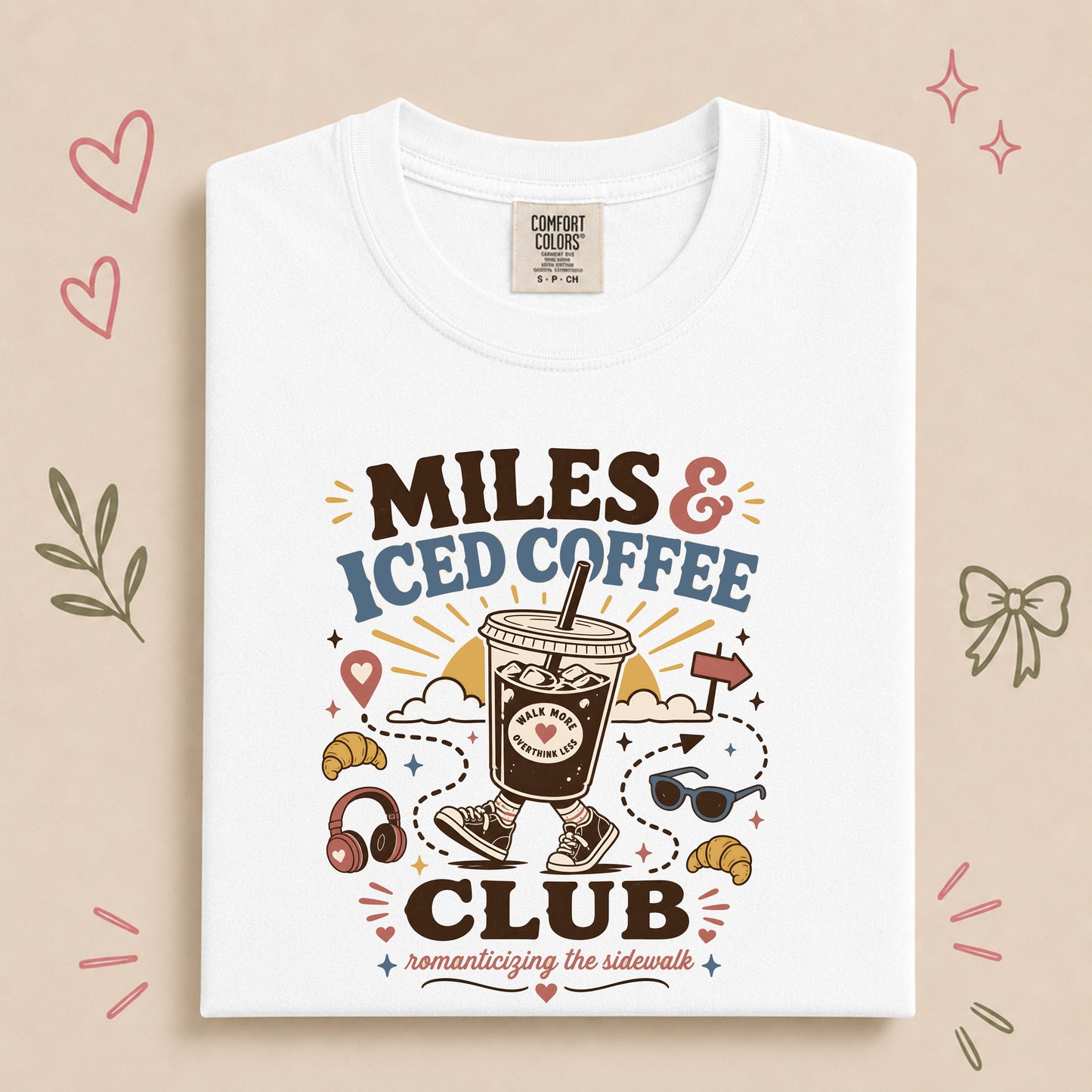 Miles & Iced Coffee Club Walking Tee