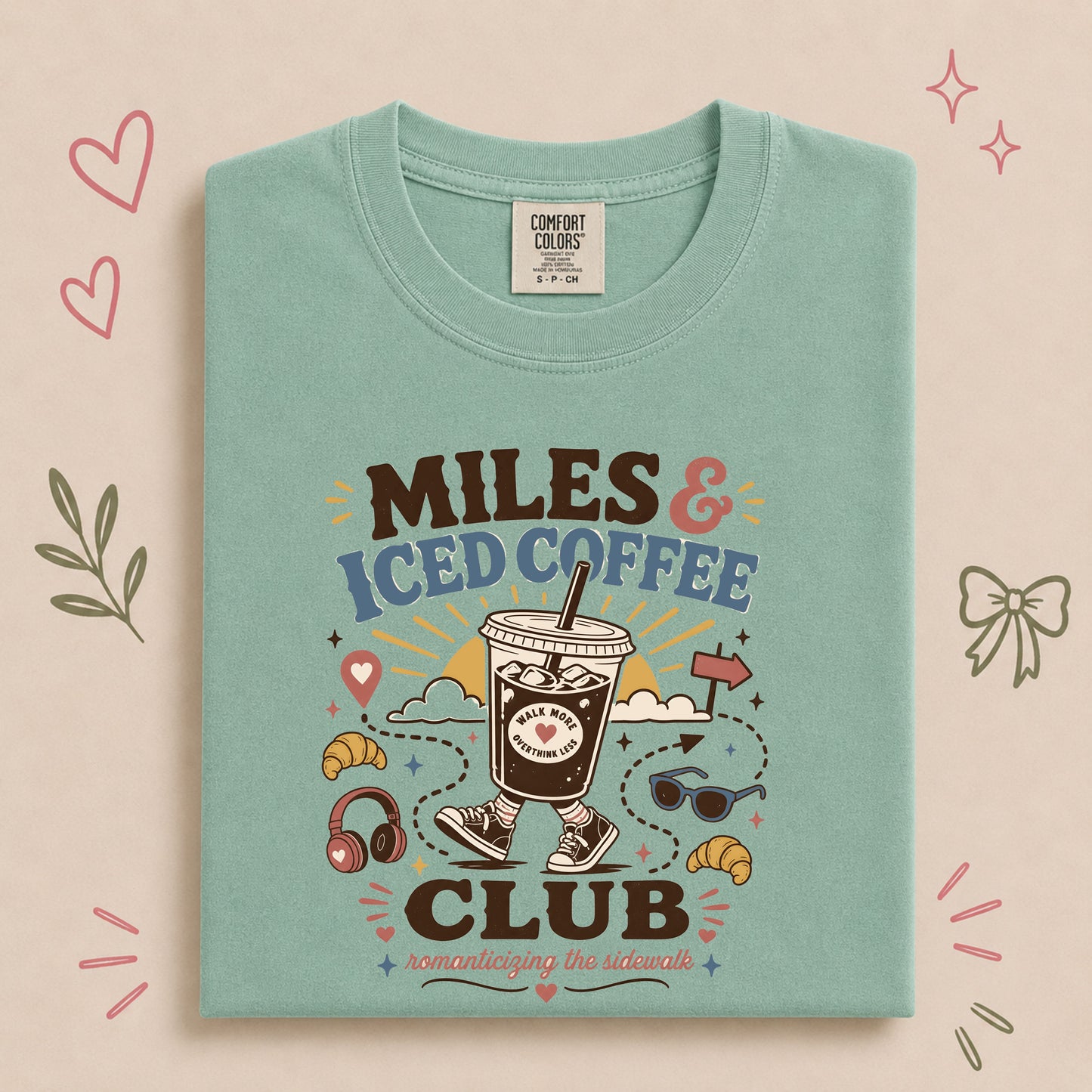 Miles & Iced Coffee Club Walking Tee