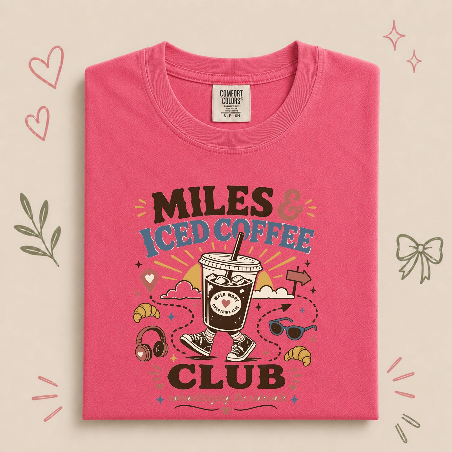 Miles & Iced Coffee Club Walking Tee