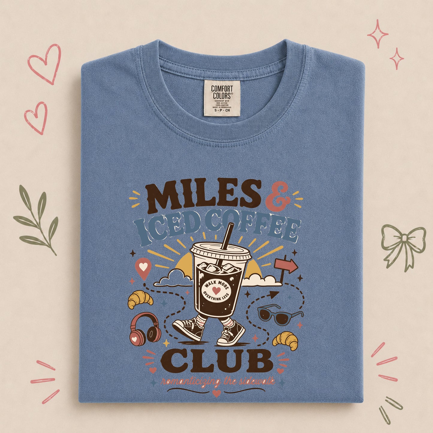 Miles & Iced Coffee Club Walking Tee