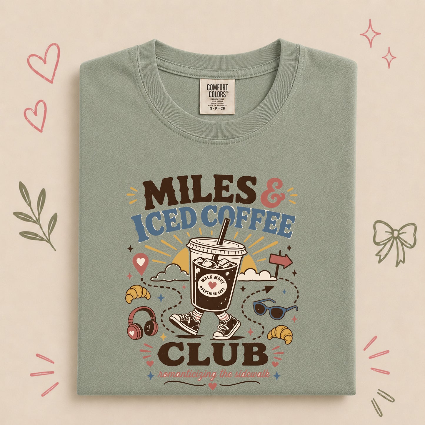 Miles & Iced Coffee Club Walking Tee