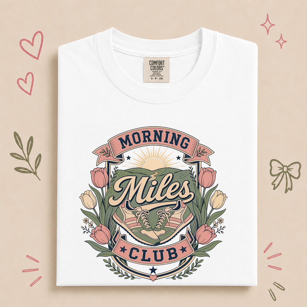 Morning Miles Club Retro Walking Club Design