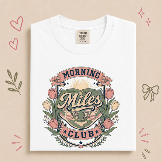 Morning Miles Club Retro Walking Club Design