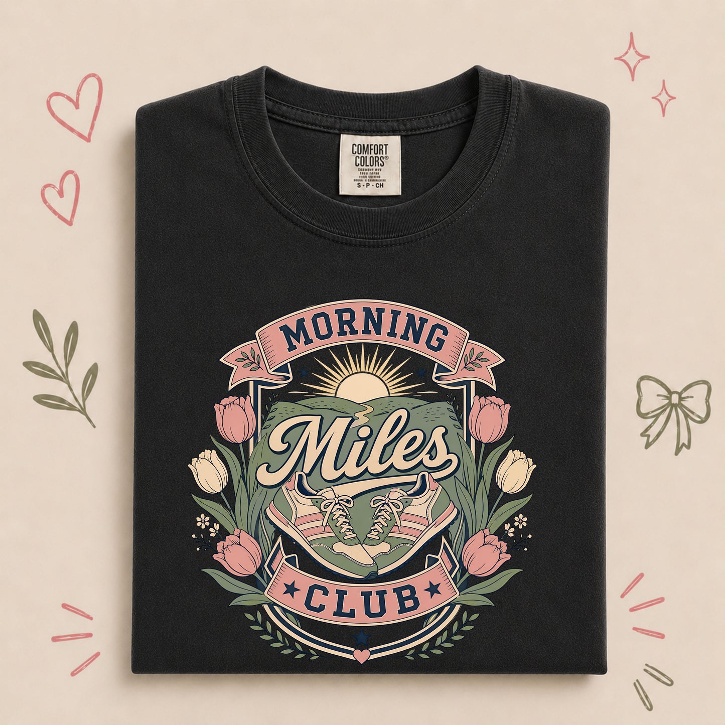 Morning Miles Club Retro Walking Club Design