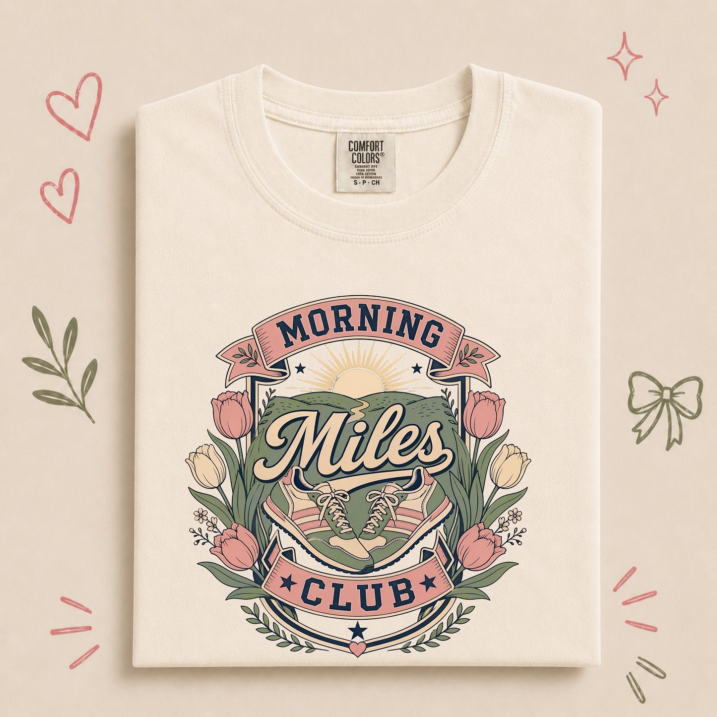 Morning Miles Club Retro Walking Club Design