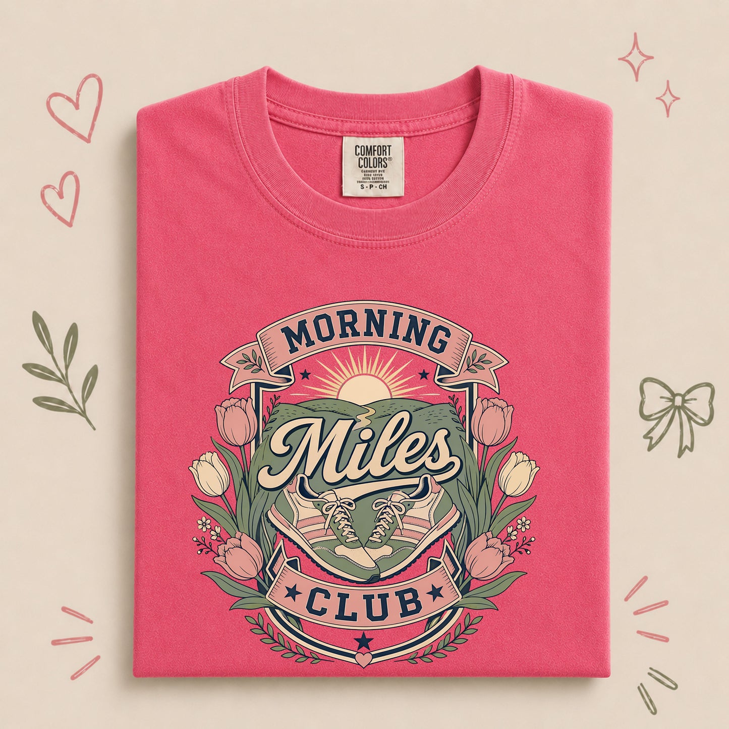 Morning Miles Club Retro Walking Club Design