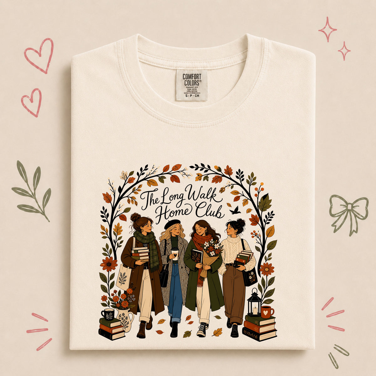 The Long Walk Home Club Vintage Autumn Walking Design