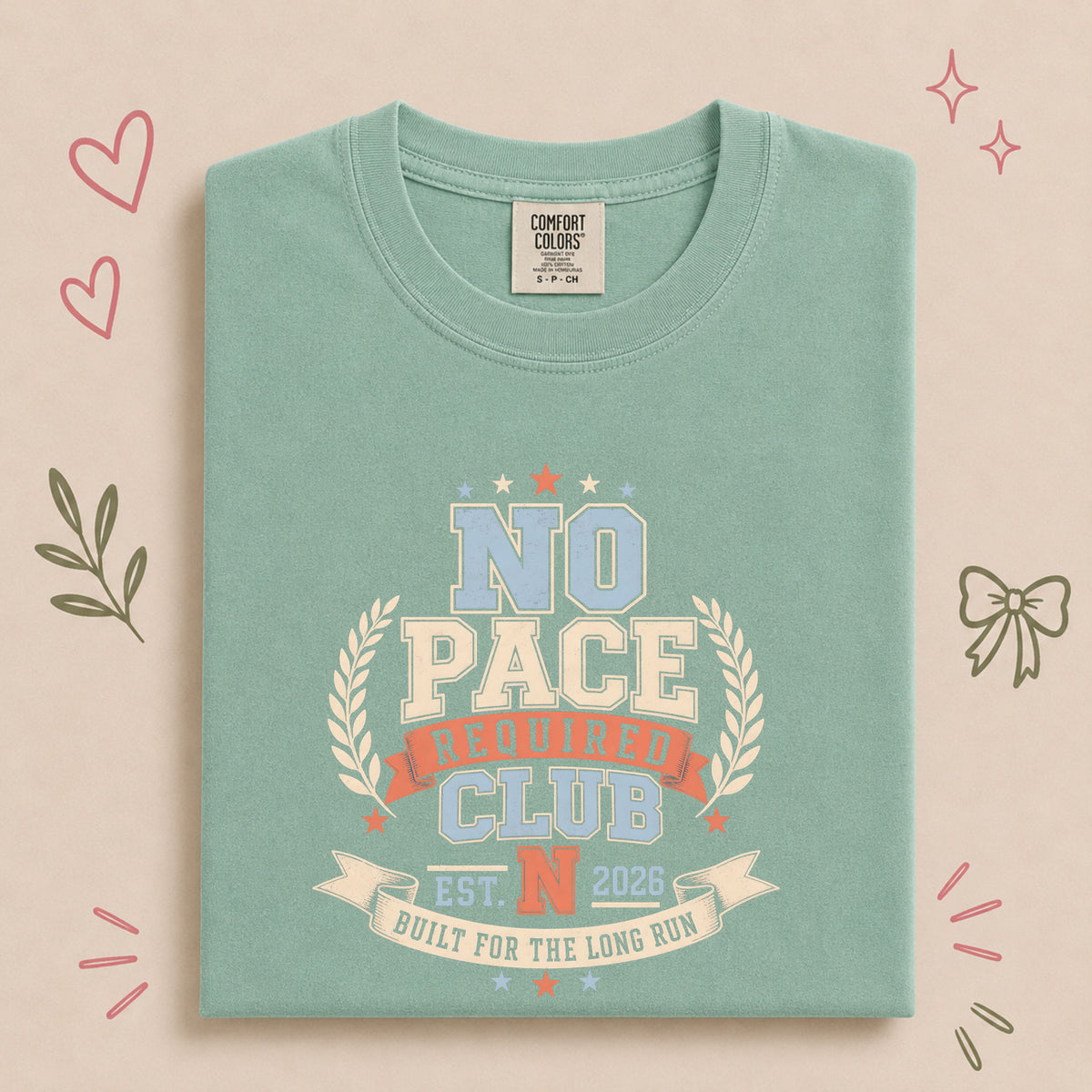No Pace Required Club Retro Walking Design