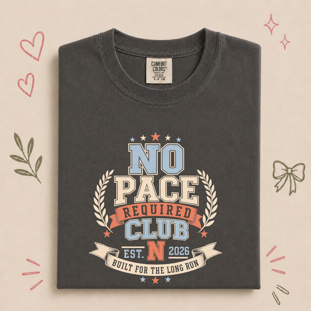 No Pace Required Club Retro Walking Design
