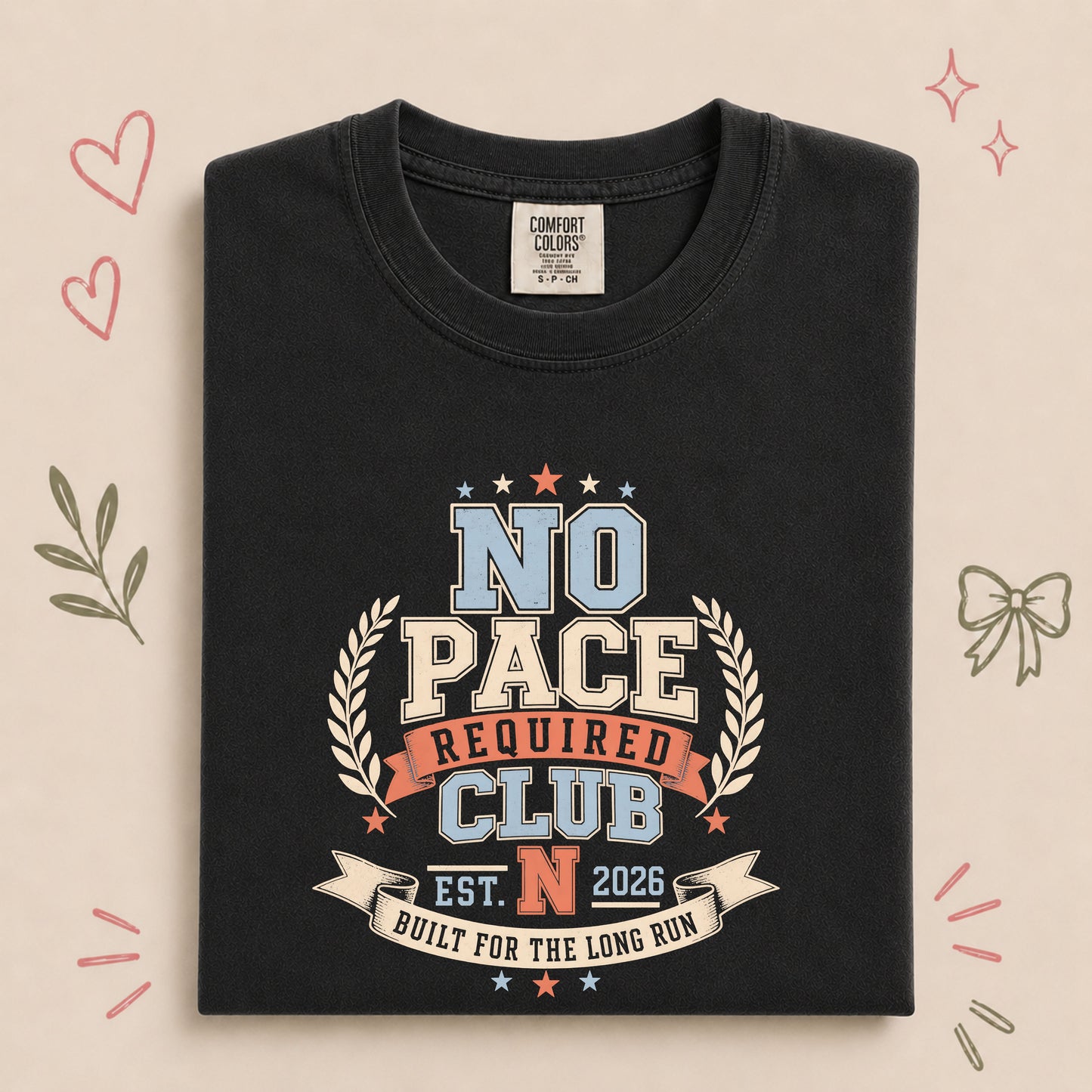 No Pace Required Club Retro Walking Design