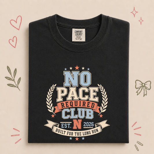 No Pace Required Club Retro Walking Design