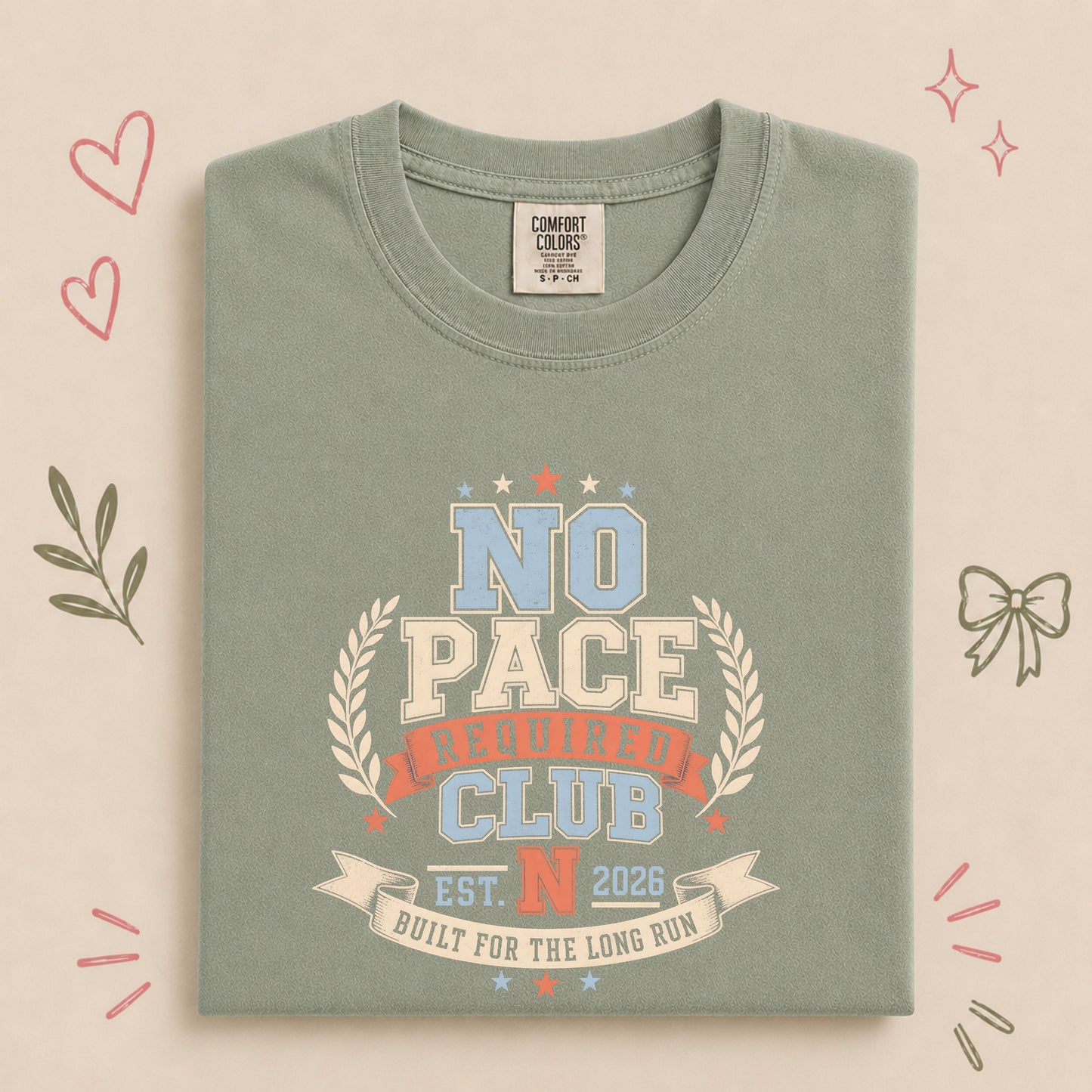 No Pace Required Club Retro Walking Design