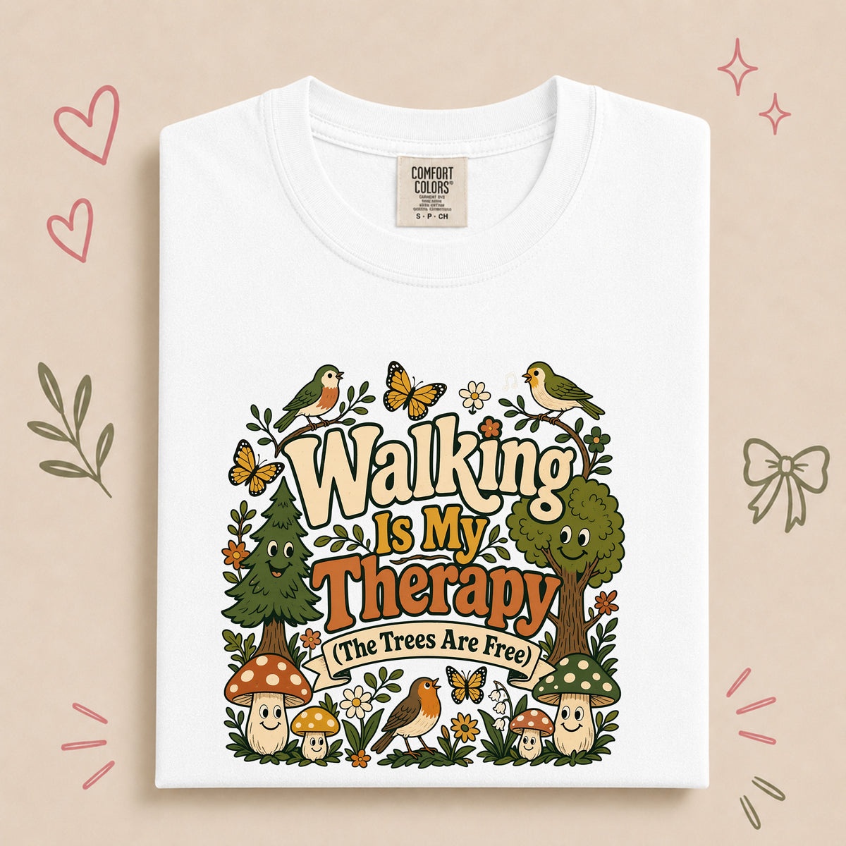 Walking Is My Therapy Retro Nature Walking Design