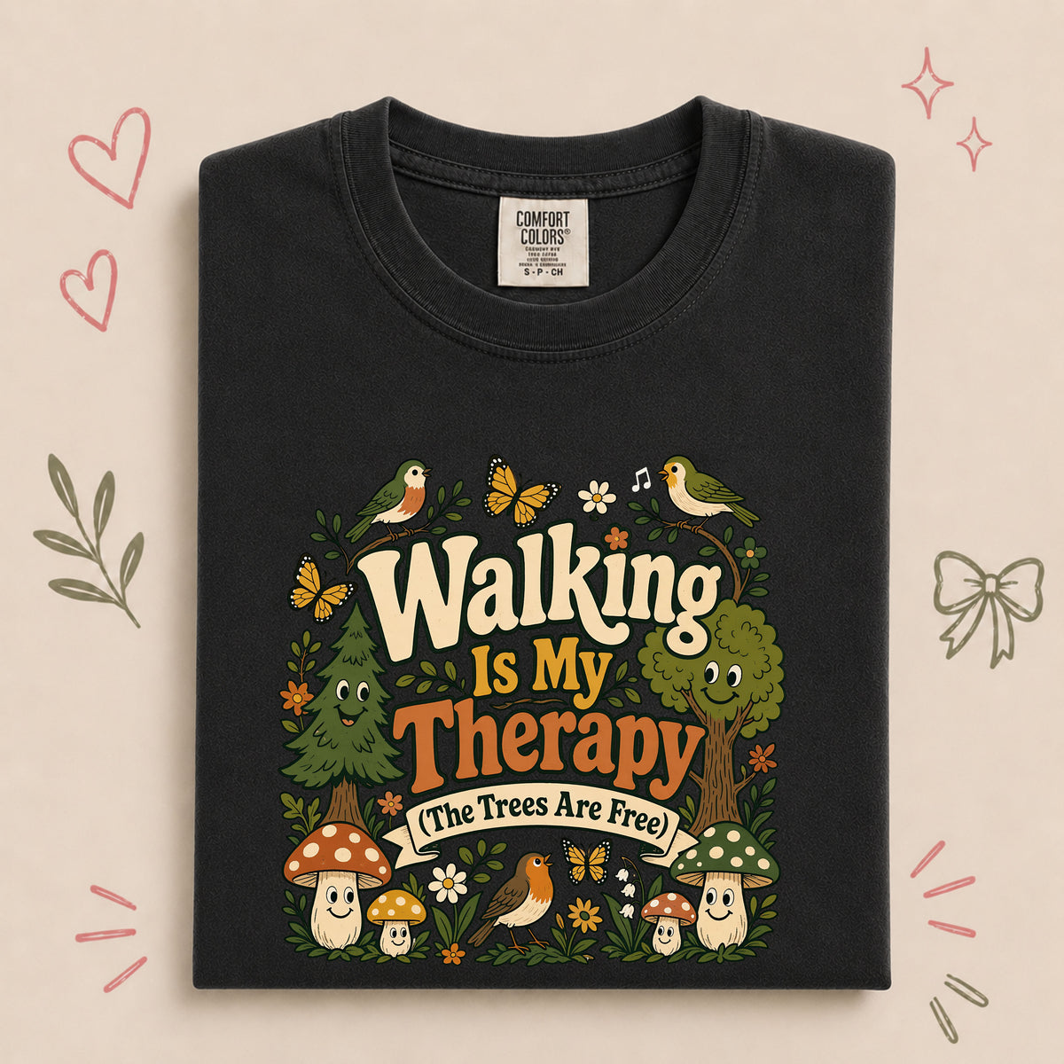 Walking Is My Therapy Retro Nature Walking Design