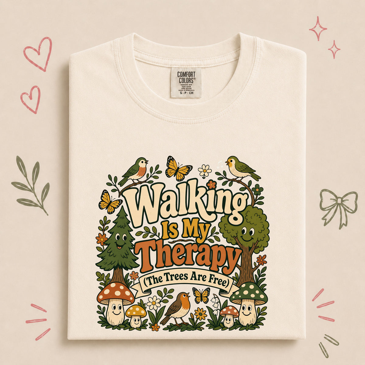 Walking Is My Therapy Retro Nature Walking Design
