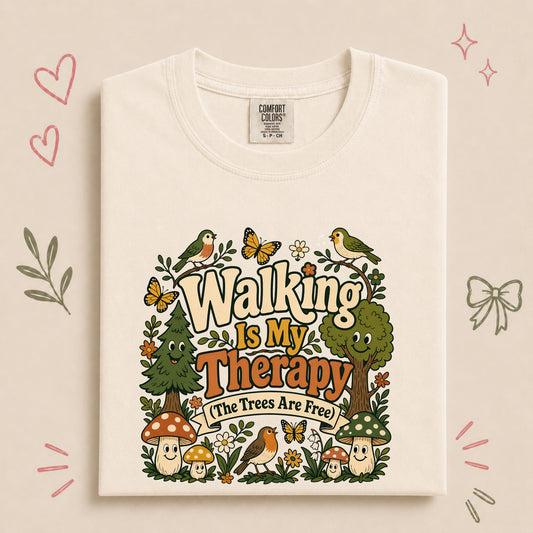 Walking Is My Therapy Retro Nature Walking Design