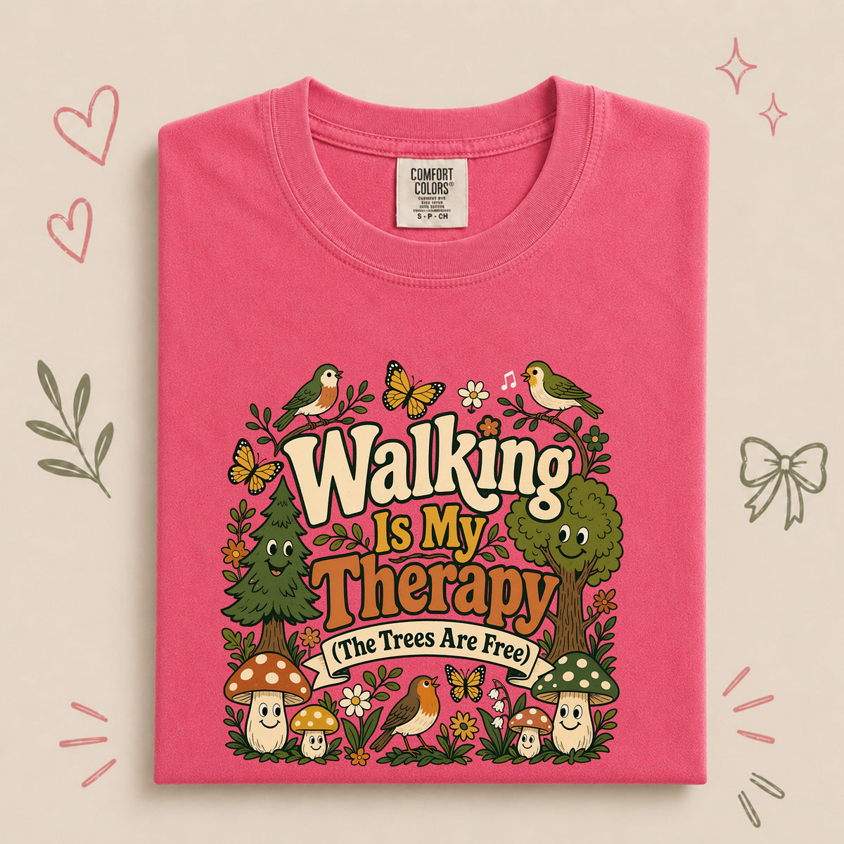 Walking Is My Therapy Retro Nature Walking Design
