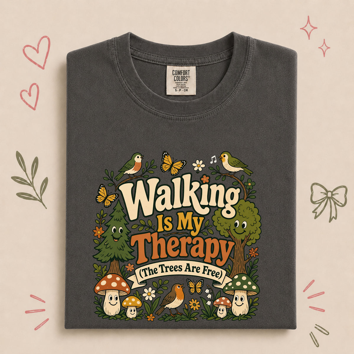 Walking Is My Therapy Retro Nature Walking Design