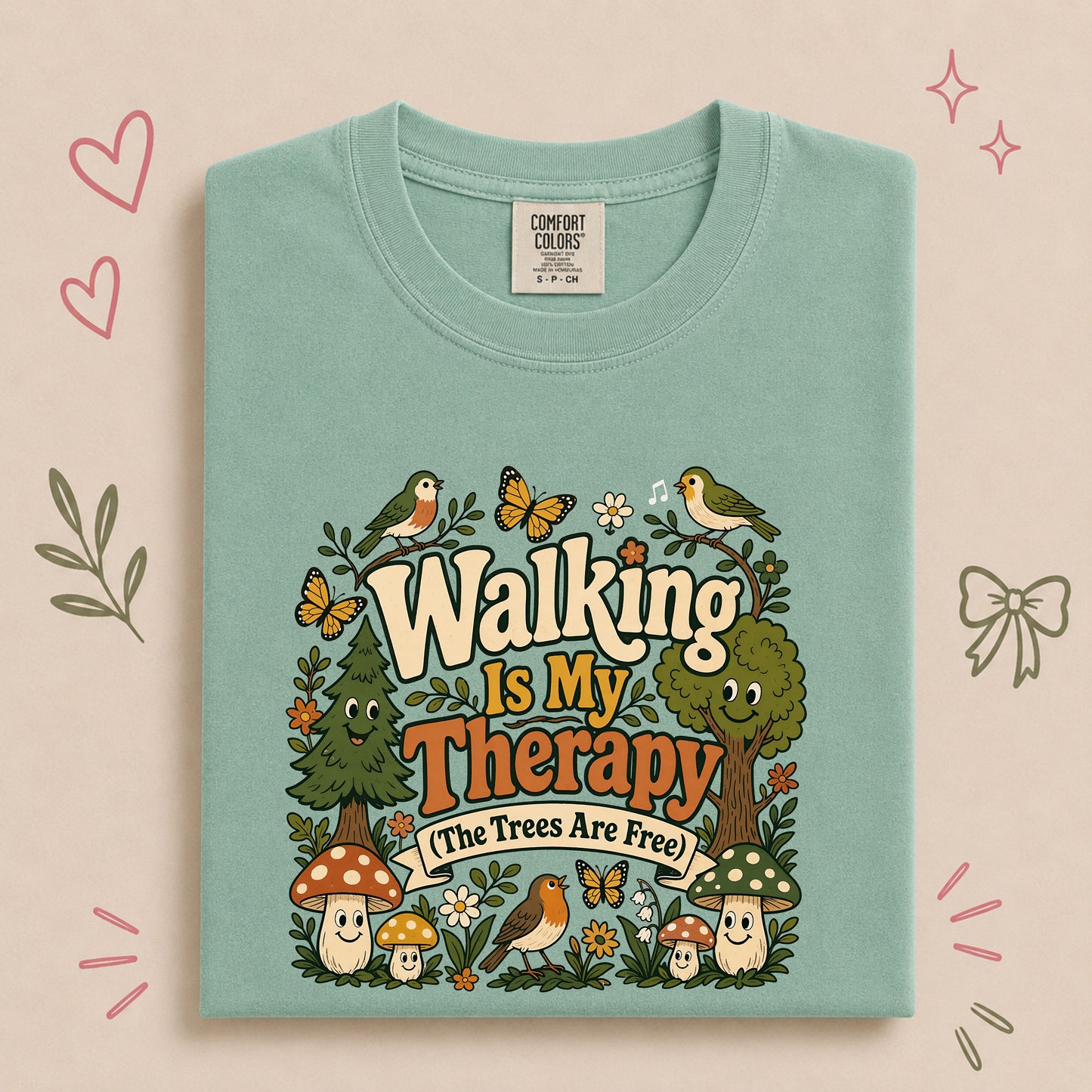 Walking Is My Therapy Retro Nature Walking Design