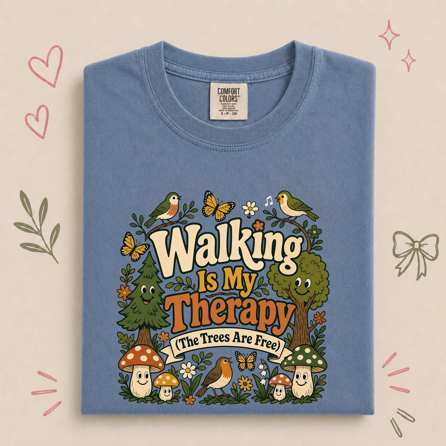 Walking Is My Therapy Retro Nature Walking Design